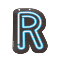 Neon Letter - R