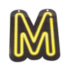 Neon Letter - M