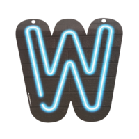 Neon Letter - W