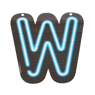 Neon Letter - W