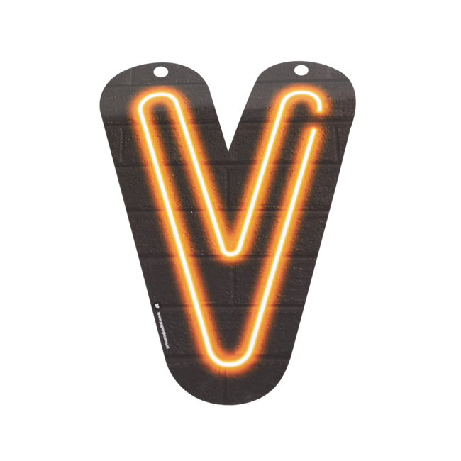 Neon Letter - V