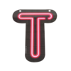 Neon Letter - T