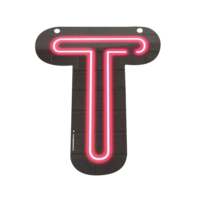 Neon Letter - T