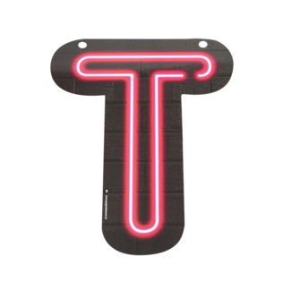 Neon Letter - T