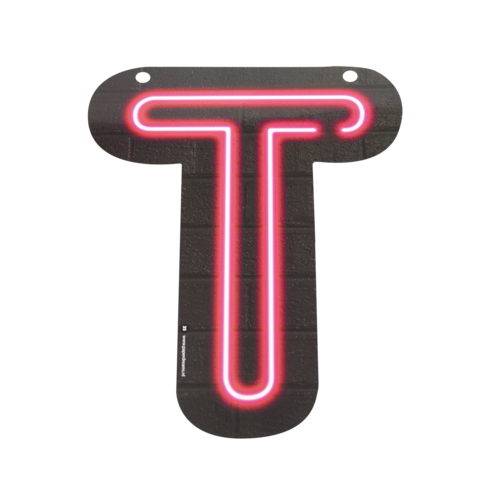 Neon Letter - T 