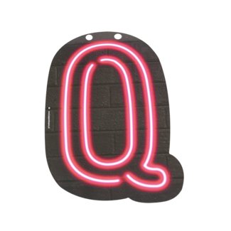 Neon Letter - Q
