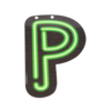 Neon Letter - P