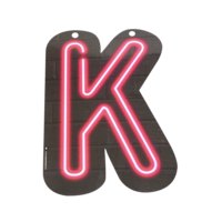 Neon Letter - K