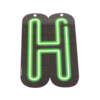 Neon Letter - H