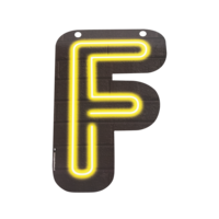 Neon Letter - F