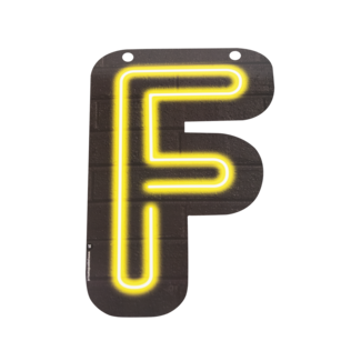 Neon Letter - F