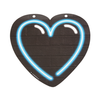 Neon Letter - Hart blauw