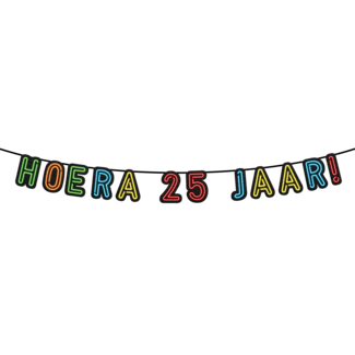 Paperdreams Neon Slinger - Hoera 25 jaar!