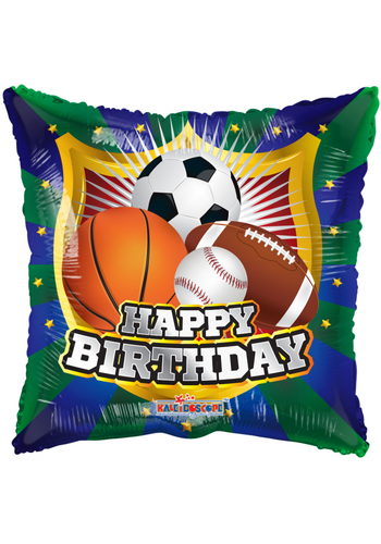 Folieballon Happy Birthday Shield Sports 