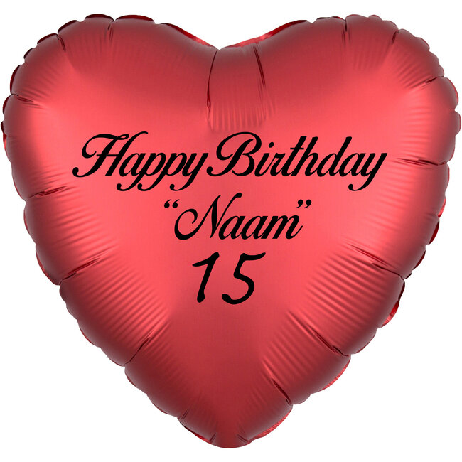 Folieballon Hart Chrome Rood