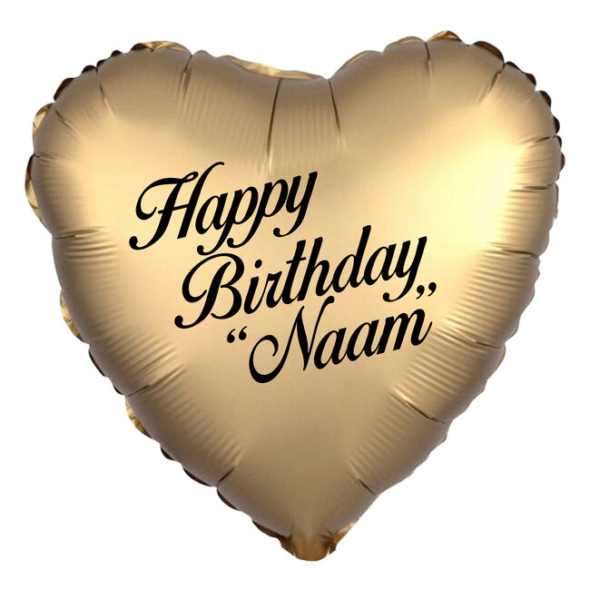 Folieballon Hart Chrome Goud