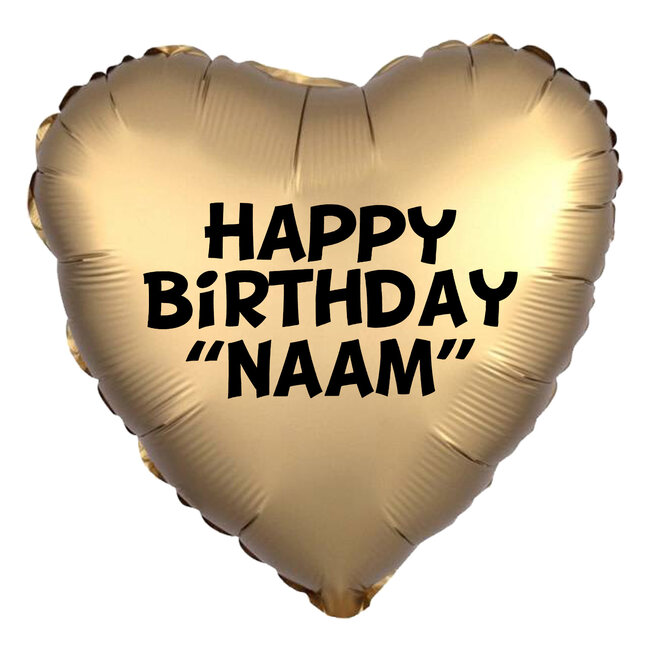 Folieballon Hart Chrome Goud