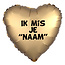 Folieballon Hart Chrome Goud