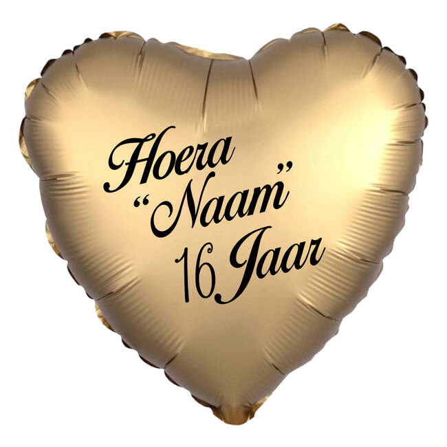 Folieballon Hart Chrome Goud