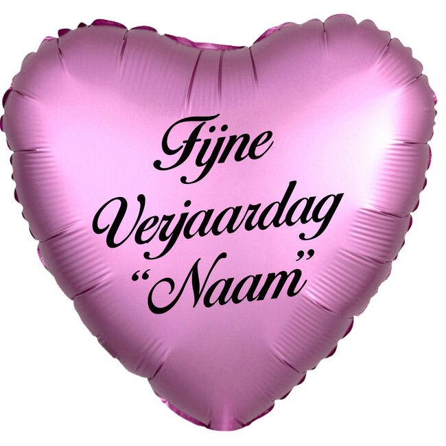 Folieballon Hart Chrome Roze