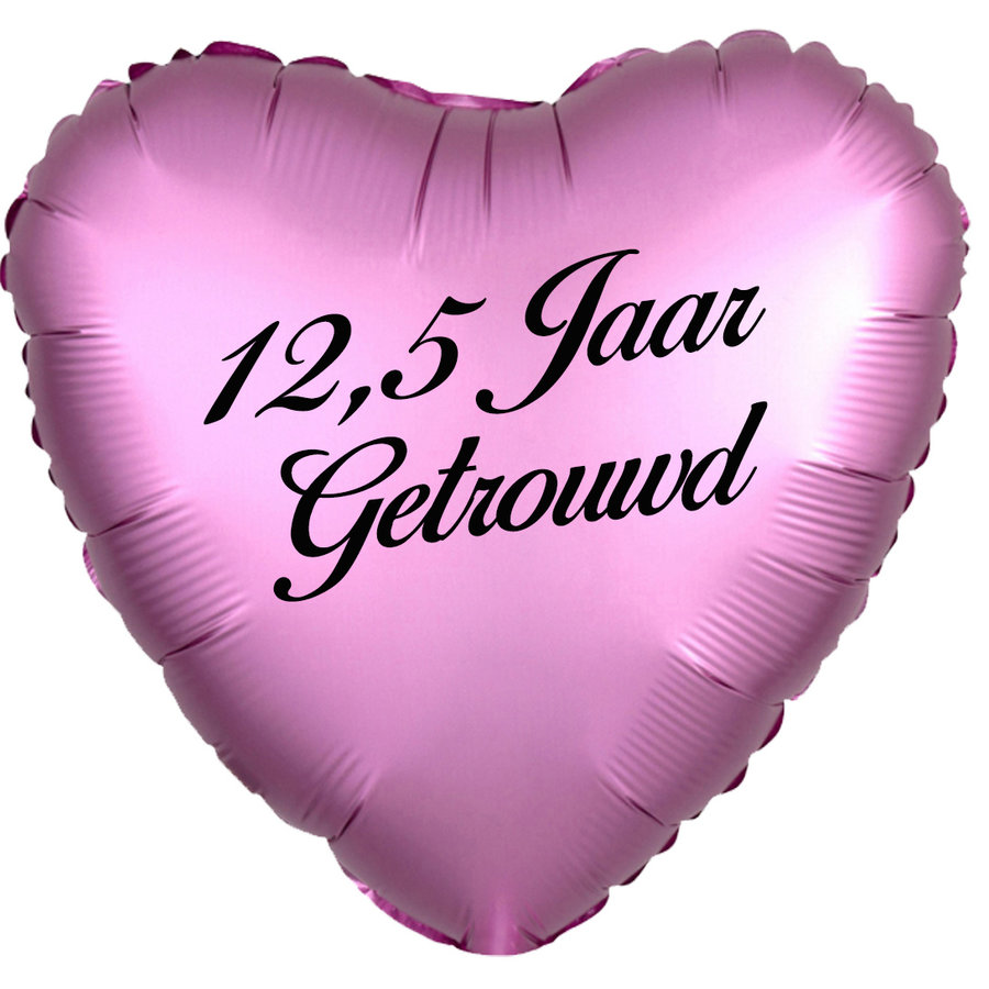 Folieballon Hart Chrome Roze-6