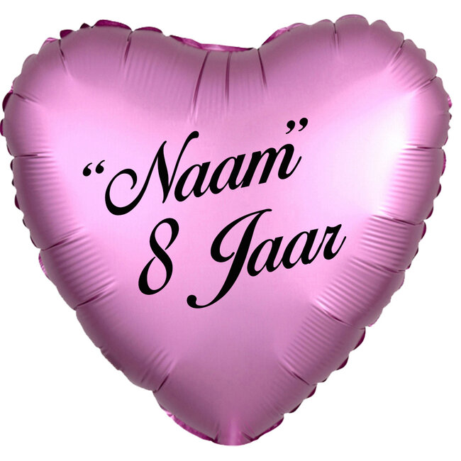 Folieballon Hart Chrome Roze