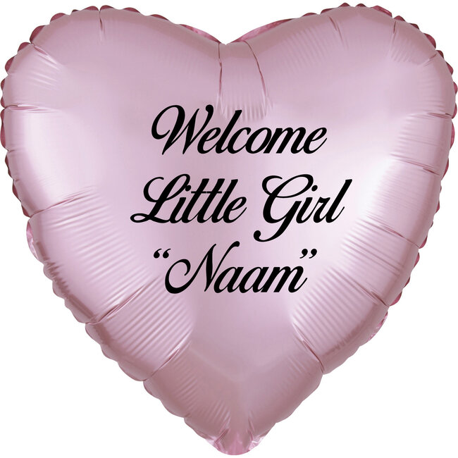 Folieballon Hart Pastel Licht Roze