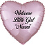 Folieballon Hart Pastel Licht Roze