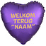 Folieballon Hart Chrome Purple
