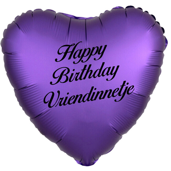 Folieballon Hart Chrome Purple