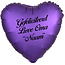 Folieballon Hart Chrome Purple