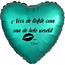Folieballon Hart Chrome Jade Groen