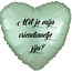 Folieballon Hart Chrome Mint Groen
