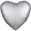 Folieballon Hart Chrome Zilver