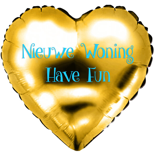 Folieballon Hart Glimmend Goud
