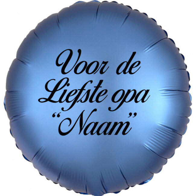 Folieballon Rond Azure Blauw