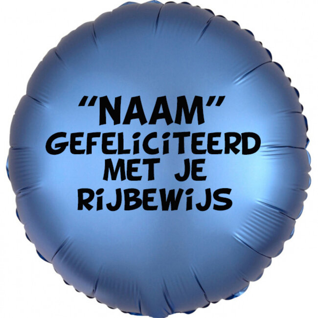 Folieballon Rond Azure Blauw