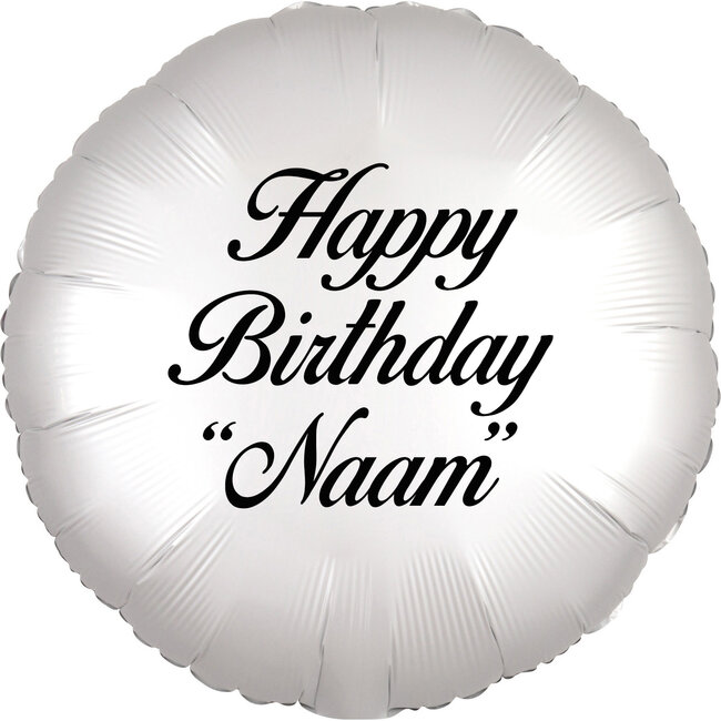 Folieballon Rond Chrome Wit