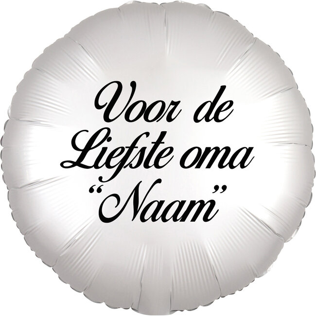 Folieballon Rond Chrome Wit