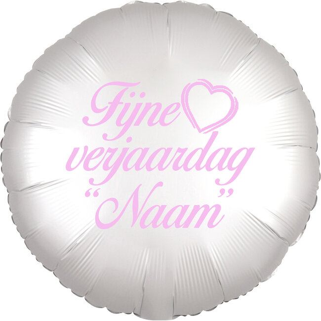 Folieballon Rond Chrome Wit