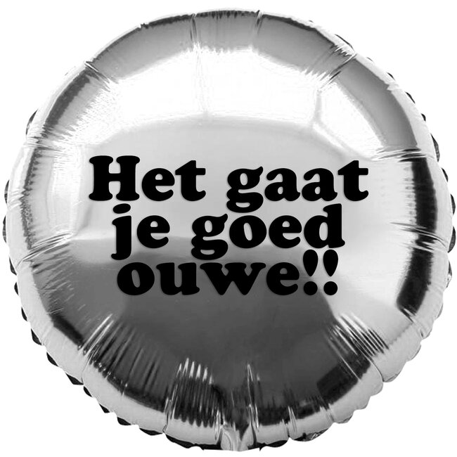 Folieballon Rond Zilver