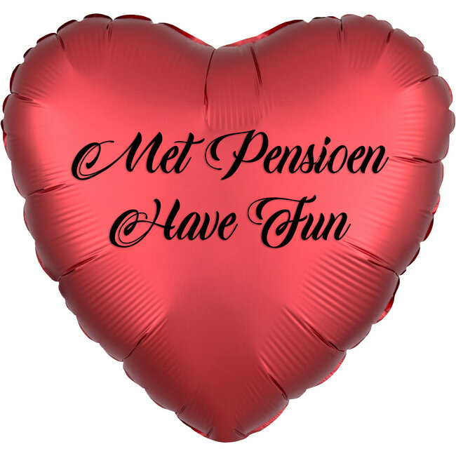 Folieballon Hart Chrome Rood