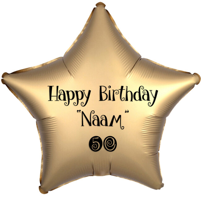 Folieballon Ster Chrome Goud