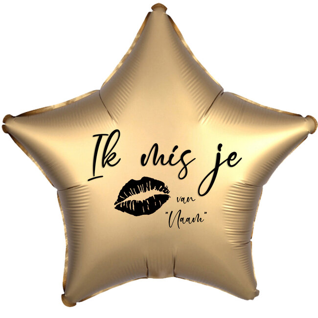 Folieballon Ster Chrome Goud
