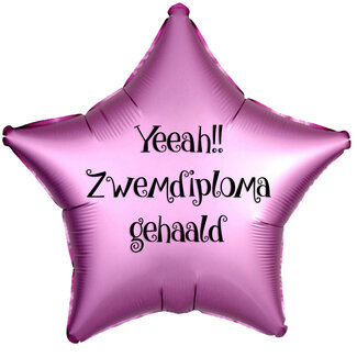 PartyPal Folieballon Ster Chrome Roze - 43cm