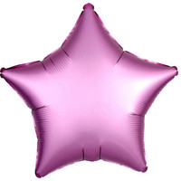 thumb-Folieballon Ster Chrome Roze-3