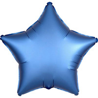 thumb-Folieballon Ster Chrome Azure Blauw-3