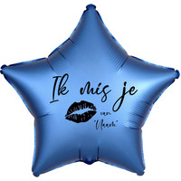 thumb-Folieballon Ster Chrome Azure Blauw-4