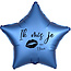 Folieballon Ster Chrome Azure Blauw