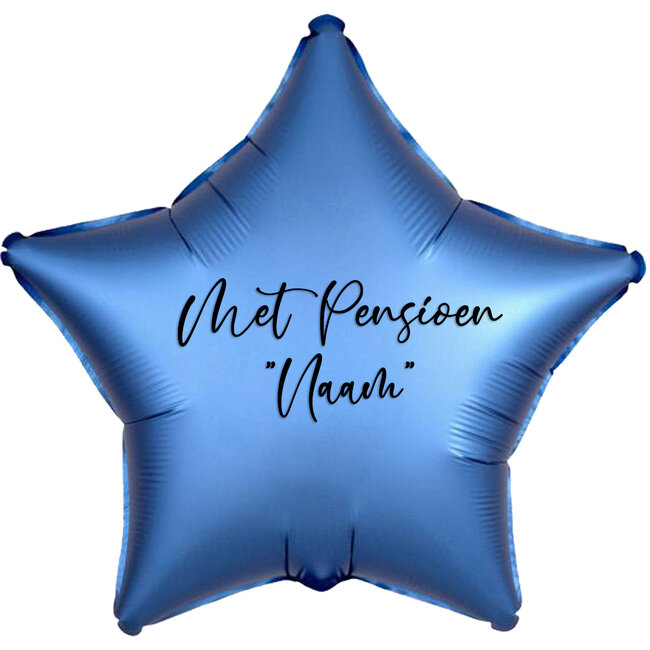 Folieballon Ster Chrome Azure Blauw